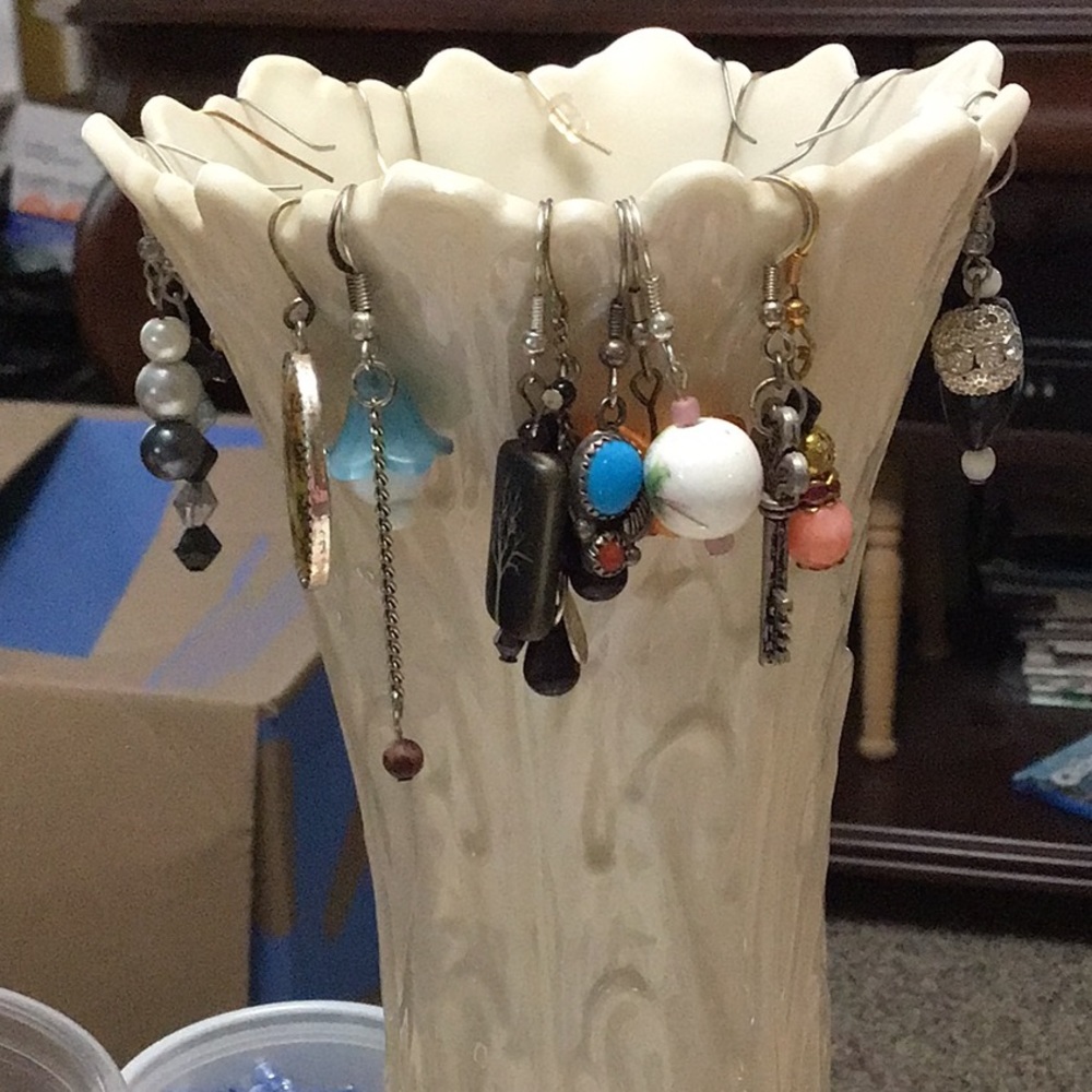 SINGLE EARRING WEARERS ALERT! 10 single earrings(no pairs), fish hook EARWIRE